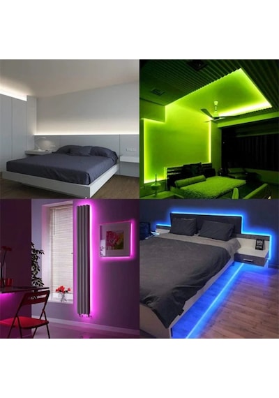 5 Metre Mobil Kontrollü Neon Strip Rgb Led Sese Ve Müziğe Duyarlı 5 Metre Mobil Kontrollü Neon Strip Rgb Led Sese Ve Müziğe Duyarlı