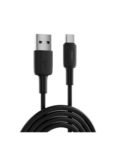 12w Usb-a To Type-c Silikon Hızlı Şarj Ve Data Kablosu Siyah 1 Metre Standart