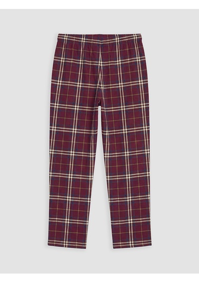 LC Waikiki Lc Waıkıkı Bordo Regular Fit Ekose Erkek Pijama Alt