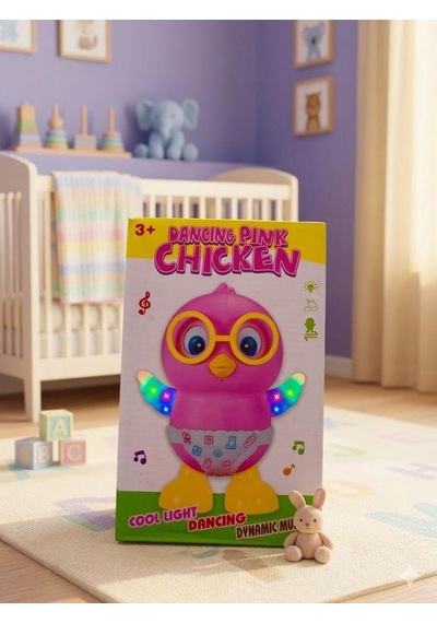 Tıfıl Toys Pilli Işıklı Müzikli Dans Eden Pembe Civciv - İnteraktif Bebek Oyuncağı