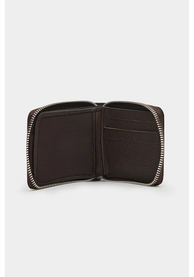 D'S Damat Ds Damat Kahverengi %100 Hakiki Deri Fermuarlı Cüzdan 6hc59ortfr001 201