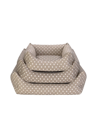 Hnrlıshp Pet Comfort Uniform Bej Puantiyeli Köpek Yatağı L 70x60cm