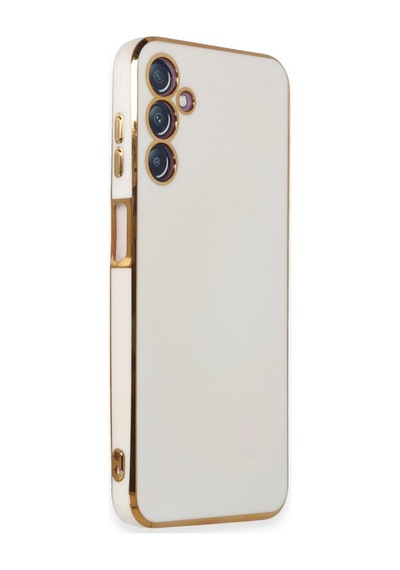 Samsung Galaxy Uyumlu M14 5g Kılıf Volet Silikon - Beyaz İtdark32859