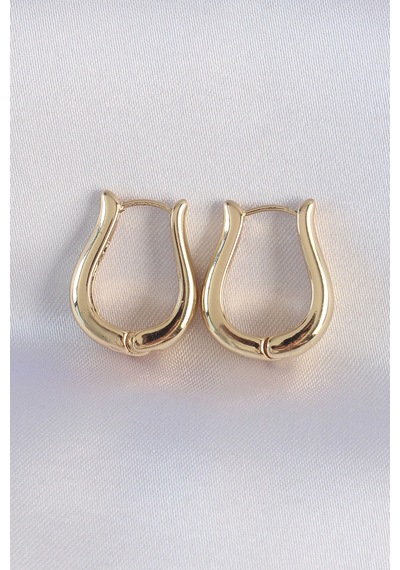 Mey İthalat Pirinç Gold Renk İçi Boş Gül Küpe Diğer