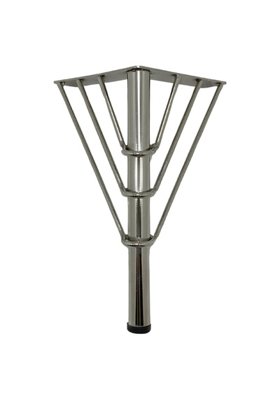 Metal Tel Boru Desenli Ayak Mobilya Masa Ve Dolap Ayağı Krom Metal 18cm 4 Adet