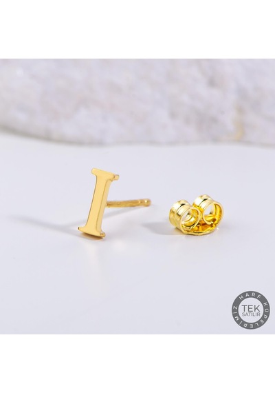 Goldkupe 14 Ayar Altın I Harf Küpe 0,33 Gr-1366