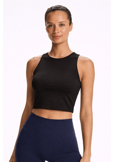 Fashion Friends Crop Fit Bisiklet Yaka Atlet Bayan Atlet 26y0713k1 Siyah