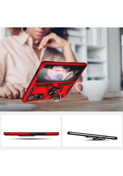 Zore Galaxy Z Fold 3 Kılıf Ogaa Vega Kapak - Siyah