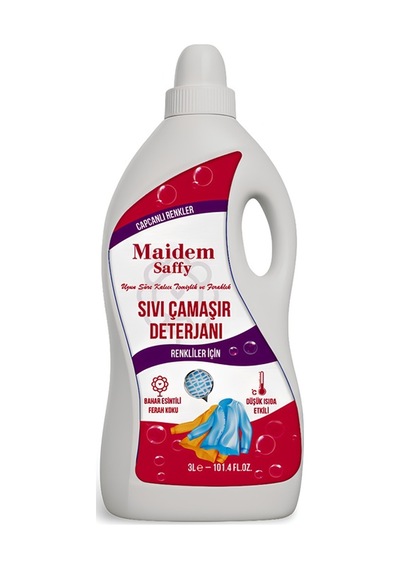 Maidem Saffy Sıvı Çamaşır Deterjanı Renkli 3 Litre 3 L