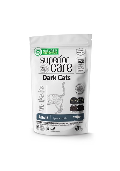 Nature's Protection Sc Siyah Tüylü Kediler İçin Tahılsız Balıklı Kedi Maması 400 G