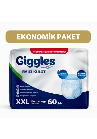Giggles Yetişkin Emici Külot Xx Large 30'lu 2 Paket 60 Adet 2XL