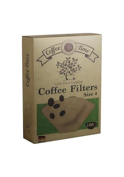 Time Sertifikalı Filtre Kahve Kağıdı Coffee Filters 1/4 4 Numara 100'lü Paket S
