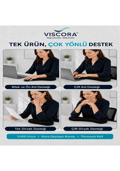 Vıscora Çok Amaçlı%100 Visco Kol, Bilek, Destek Pedi Fermuarlı Kılıf