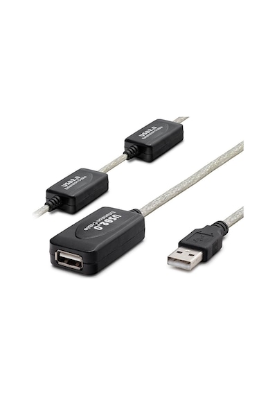 Usb Uzatma Kablosu 30 M - Silver Siyah Hdx7525 Evimdeyokyok