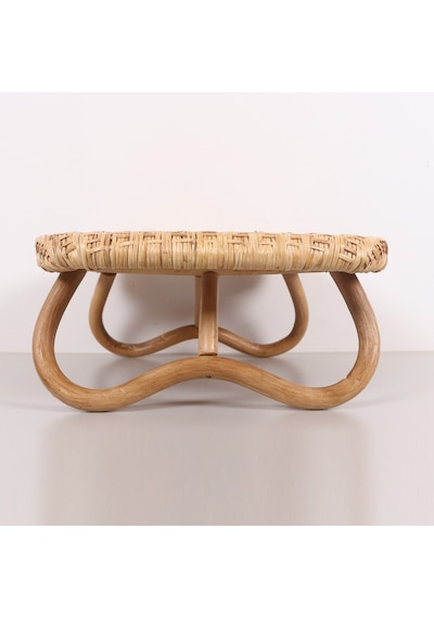 Katlanabilir 60x40x20 Cm. Doğal Rattan Sehpa Bej