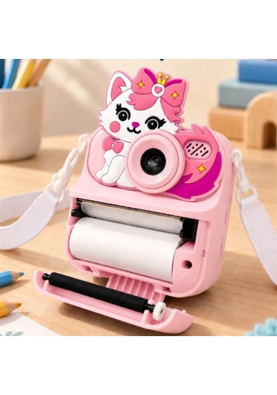 ZOOMY-C Kedi Figürlü Anında Baskılı Çocuk Kamerası -1795