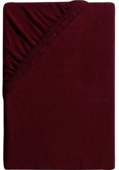 Lionas Tek Kişilik Penye Lastikli Çarşaf 100 X 200 Cm Bordo