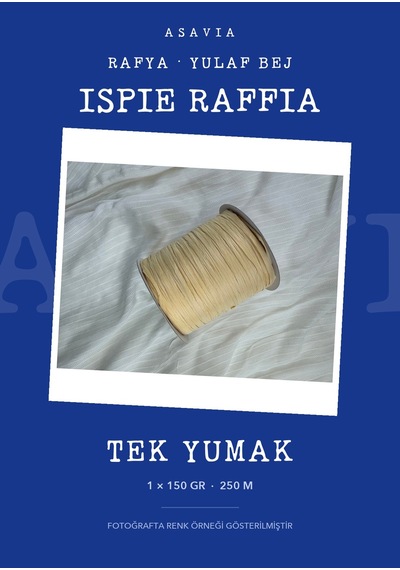 Asavia Ispie Rafya İp Çanta Ve Şapka Örgü İpi 150 Gr 250 M Yulaf Bej