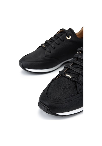 Tamer Tanca Kadın Hakiki Deri Siyah Floter Sneakers & Spor Ayakkabı 937 9860 Bn Ayk Y26 Sıyah Fltr
