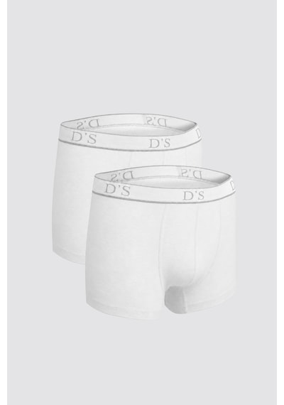 D'S Damat Ds Damat Beyaz Beli Lastikli Marka Logolu Likralı Esneyebilen 2'li Boxer Set 4hc44ortbs02 801