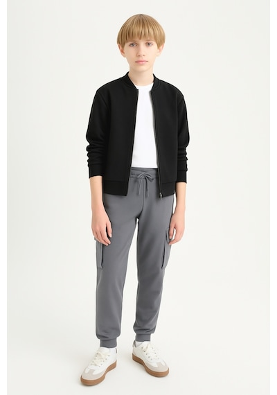 Ahengim Erkek Çocuk Basic Kargo Cepli Jogger Paça Okul Eşofman Altı Ak2322-1 Gri