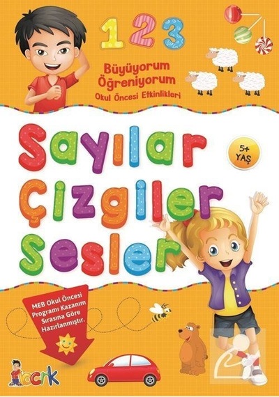 Mercankitap Sayılar Çizgiler Sesler / Büyüyorum Öğreniyorum Okul Öncesi Et.