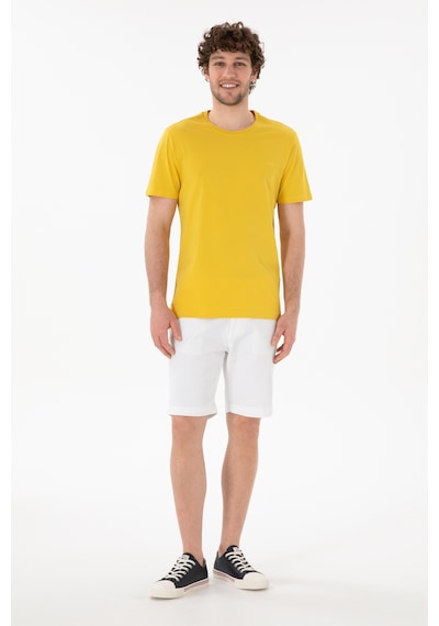 U.S. Polo Assn. Erkek Regular Fit Bisiklet Yaka Sarı Basic Tişört 50305928-VR094
