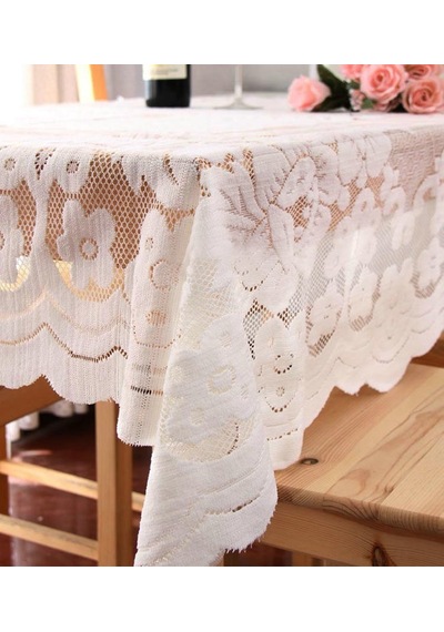 Polyester Makine Yıkanabilir Masa Korku Çiçek Dantel Kare Masa Decloth 80x80cm Çok Renkli