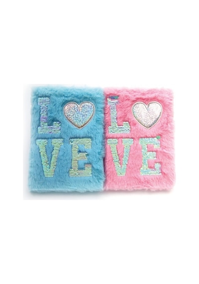 Periboia Love Tasarımlı Peluş Hatıra Defteri Çok Renkli