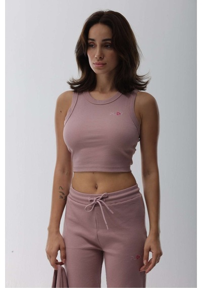 Playsportswear Kaşkorse Pudra Fitilli Bra Pudra