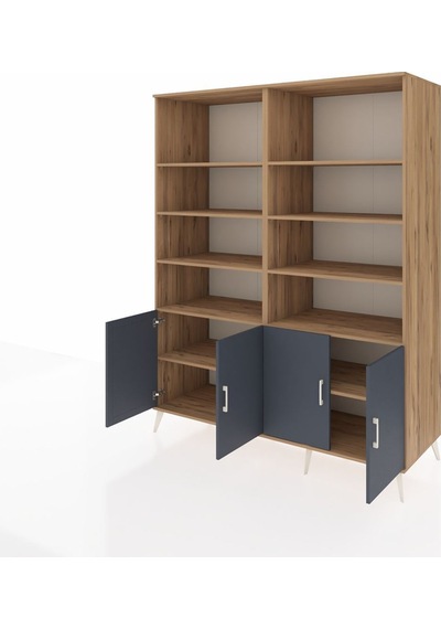 Kronos Gardrop 10 Raflı 4 Kapaklı 176x59x221 Çam-antrasit/çam Antrasit/çam Kronos Gardrop 10 Raflı 4 Kapaklı 176x59x221 Çam-antrasit/çam Antrasit/çam