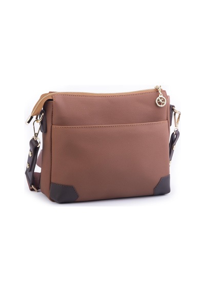 Nas Bag Kadın Postacı Çapraz Çanta Taba Kahve Lacst En 25 Cm Boy 22 Cm Çok Renkli
