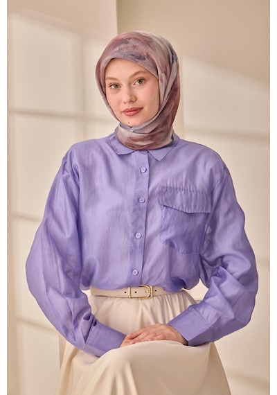 Silk Home Olinda İpek Eşarp 47004-10 Gri, Mor, Lacivert, Bordo