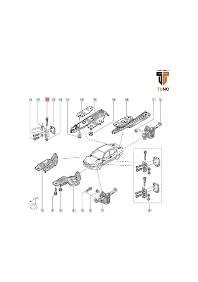 Renault Kapı Menteşe Seti, 2 Adet, Oem: 7701675675