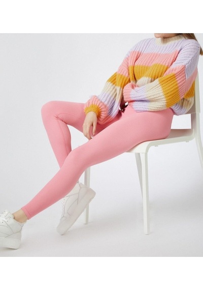 Noa & Noa Noa Noa Butik Dinamik Kadın Pembe Toparlayıcı Dikişsiz Fitilli Taytpembem/L Pembe