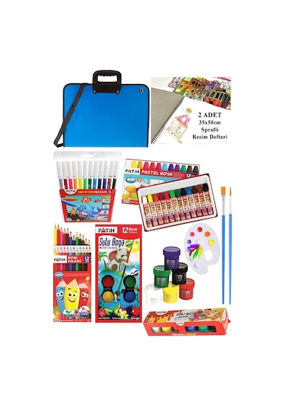 Öğrenci Boyama Seti 11 Parça 1 Paket 35x50