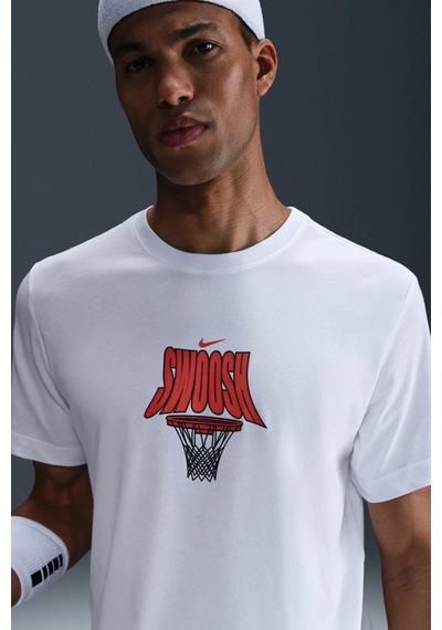 Nike Dri-fıt Tee Oc 3 Graphic White Tshirt Erkek Grafik Baskılı Tişört Beyaz