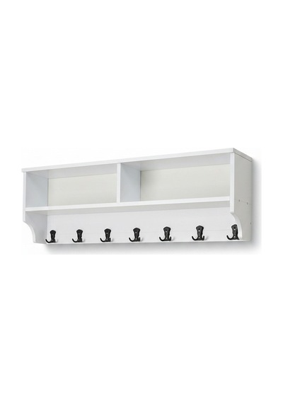 Upstyle Raflı Duvar Askılığı 120 Cm - Beyaz 120 22 37 Cm