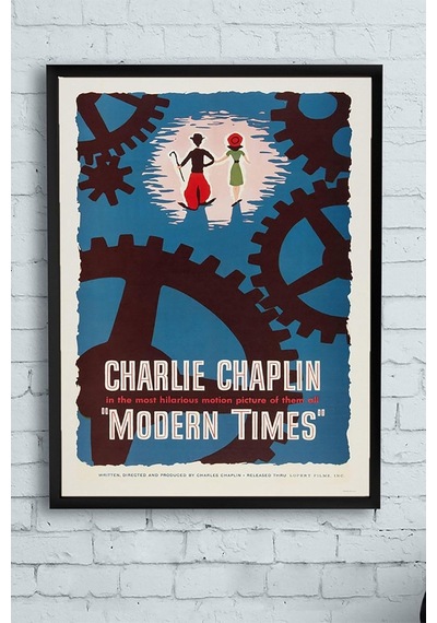 Modern Times-asri Zamanlar Film Afişi Çerçeveli Tablo 50x70cm