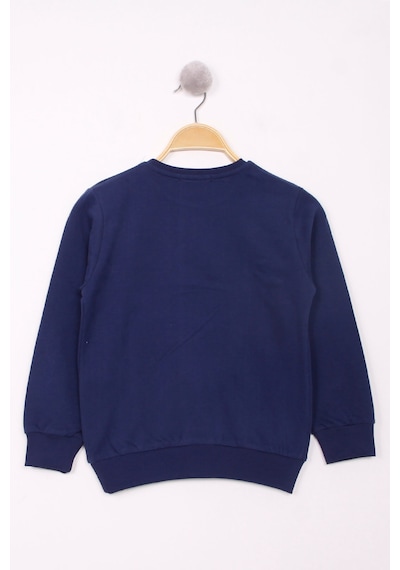 Toontoy Kids Toontoy Erkek Çocuk Uçak Baskılı Sweatshirt Lacivert