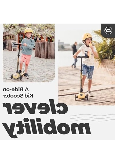 Led Tekerlekli Sarı Çocuk Scooter - Eğlenceli Taşıma Aracı Açık Füme - Füme - Kahverengi