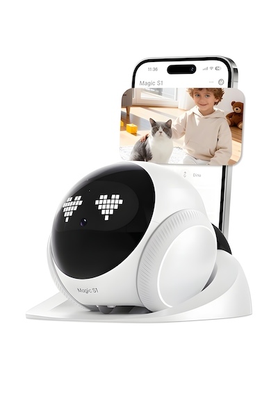 Magic S1 Mobil Kameralı Akıllı Evcil Hayvan Robotu - Full Hd 1080p - Otomatik Şarjlı, Lazerli Ve Çift Yönlü Ses Destekli