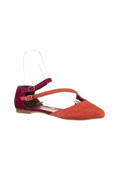 Fox Shoes Turuncu/Fuşya Kadın Babet D726016902