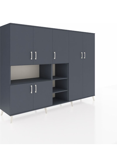 Hyperion Dolap 13 Raflı 7 Kapaklı 220x44x163 Antrasit-antrasit Antrasit-antrasit Hyperion Dolap 13 Raflı 7 Kapaklı 220x44x163 Antrasit-antrasit Antrasit-antrasit