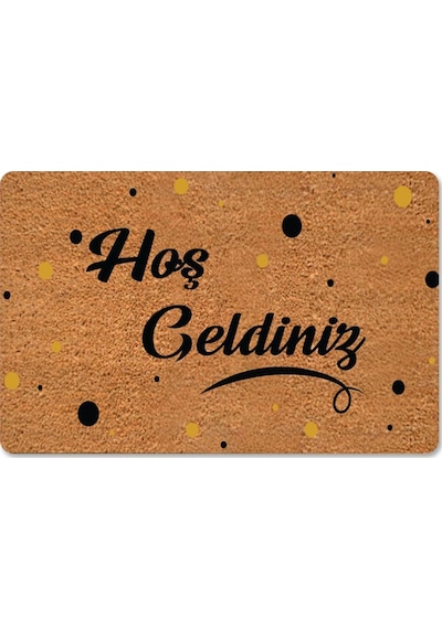 Modern Dijital Paspas - Hoşgeldiniz Karşılama Paspas - Kapı Önü Dekoratif Paspas Çok Renkli