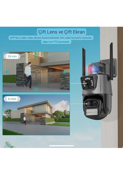 3 Kameralı Zoomlu İcsee Xmeye 4mp Ptz Akıllı Kamera