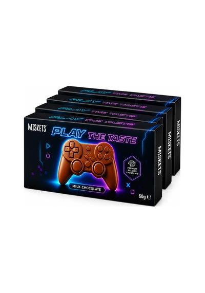 Miskets Play The Taste Gamer Oyun Konsolu Şekilli Sütlü Çikolata 4'lü Set