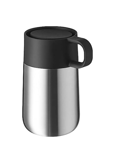 Çelik Gümüş Kişisel Kısa Termos 300 Ml Açık Beyaz