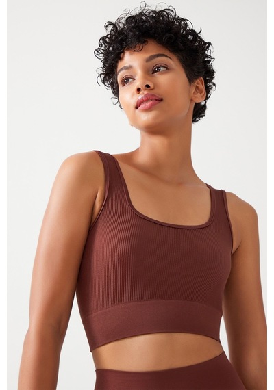 Los Ojos Kadın Kahverengi Askılı Fitilli Kare Yaka Crop Top Büstiyer Square Kahverengi Los Ojos Kadın Kahverengi Askılı Fitilli Kare Yaka Crop Top Büstiyer Square Kahverengi
