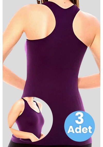 Uniquetrenders Kadın Sporcu Atlet Fitness Atlet Pilates Atlet Yoga Atlet 3'lü Set Mor
